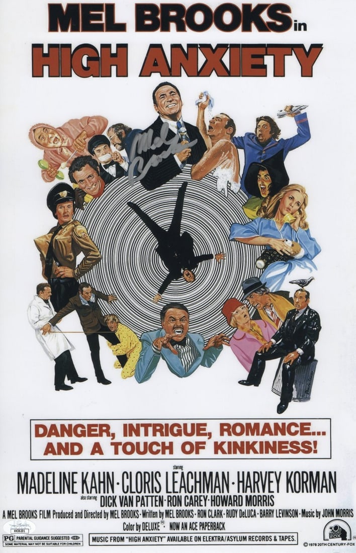 Mel Brooks Autographed 11X17 Photo High Anxiety JSA Certified (1 of 2)