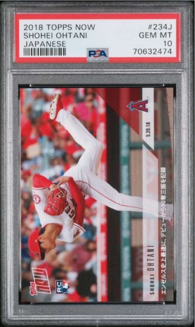 PSA 10 2018 Topps Now Shohei Ohtani #234J Rookie MLB Baseball Card (1 of 2)