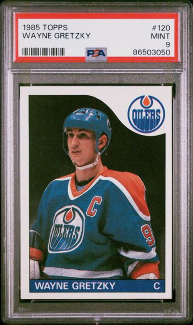 1985 Topps Wayne Gretzky #120 Hockey Card PSA 9 Mint Authentic (1 of 2)