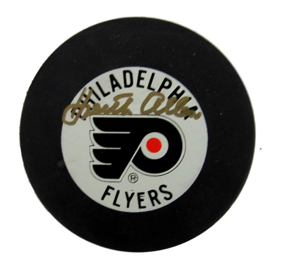 Keith Allen Autographed Philadelphia Flyers Hockey Puck PSA/DNA (1 of 2)