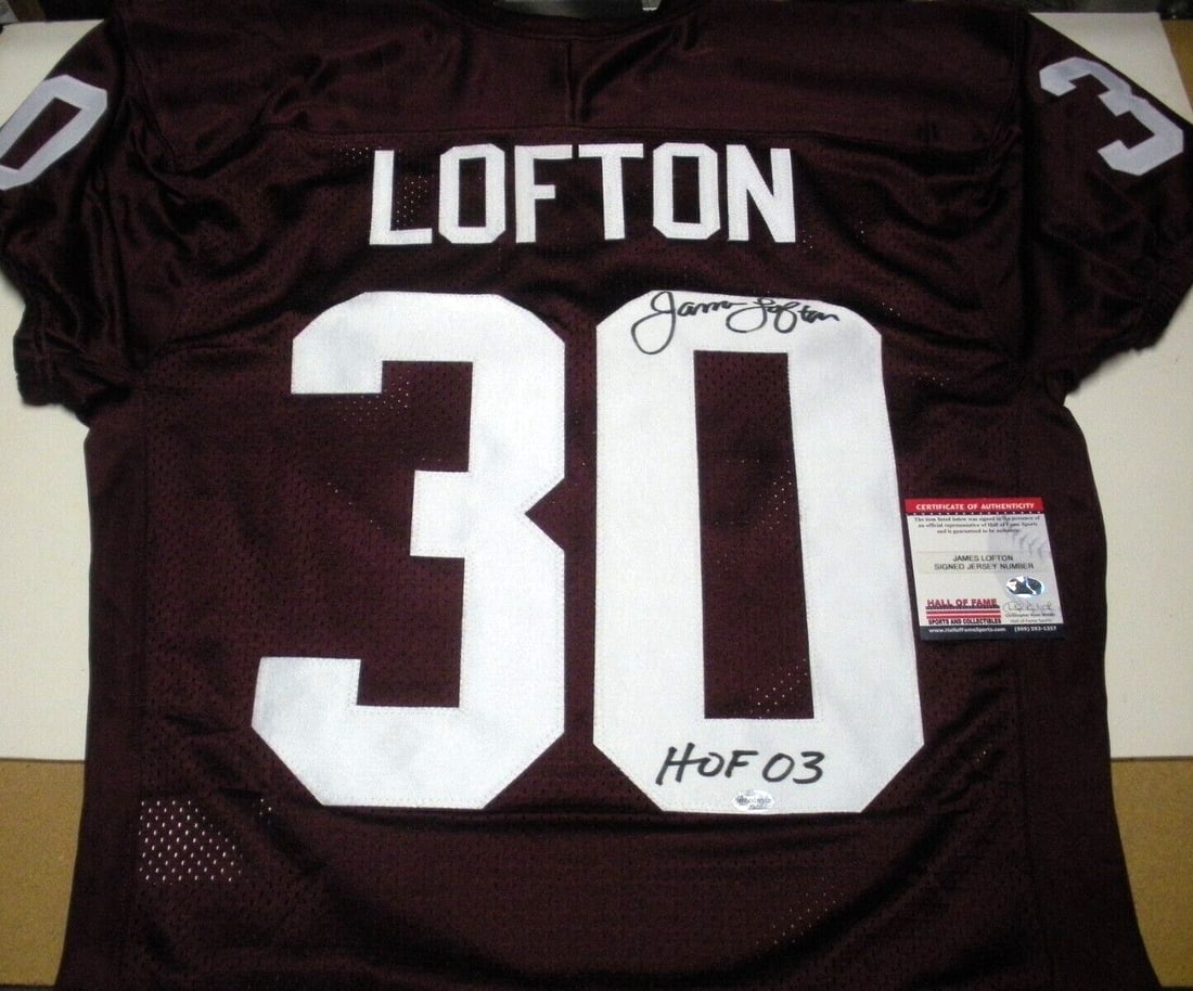 James Lofton Signed Nike Jersey with COA Stanford Cardinal HOF: James Lofton Signed Nike Jersey with COA Stanford Cardinal HOF This official licensed Nike jersey, signed by Hall of Famer James Lofton, is a must-have for any football enthusiast. Celebrating Lofton'