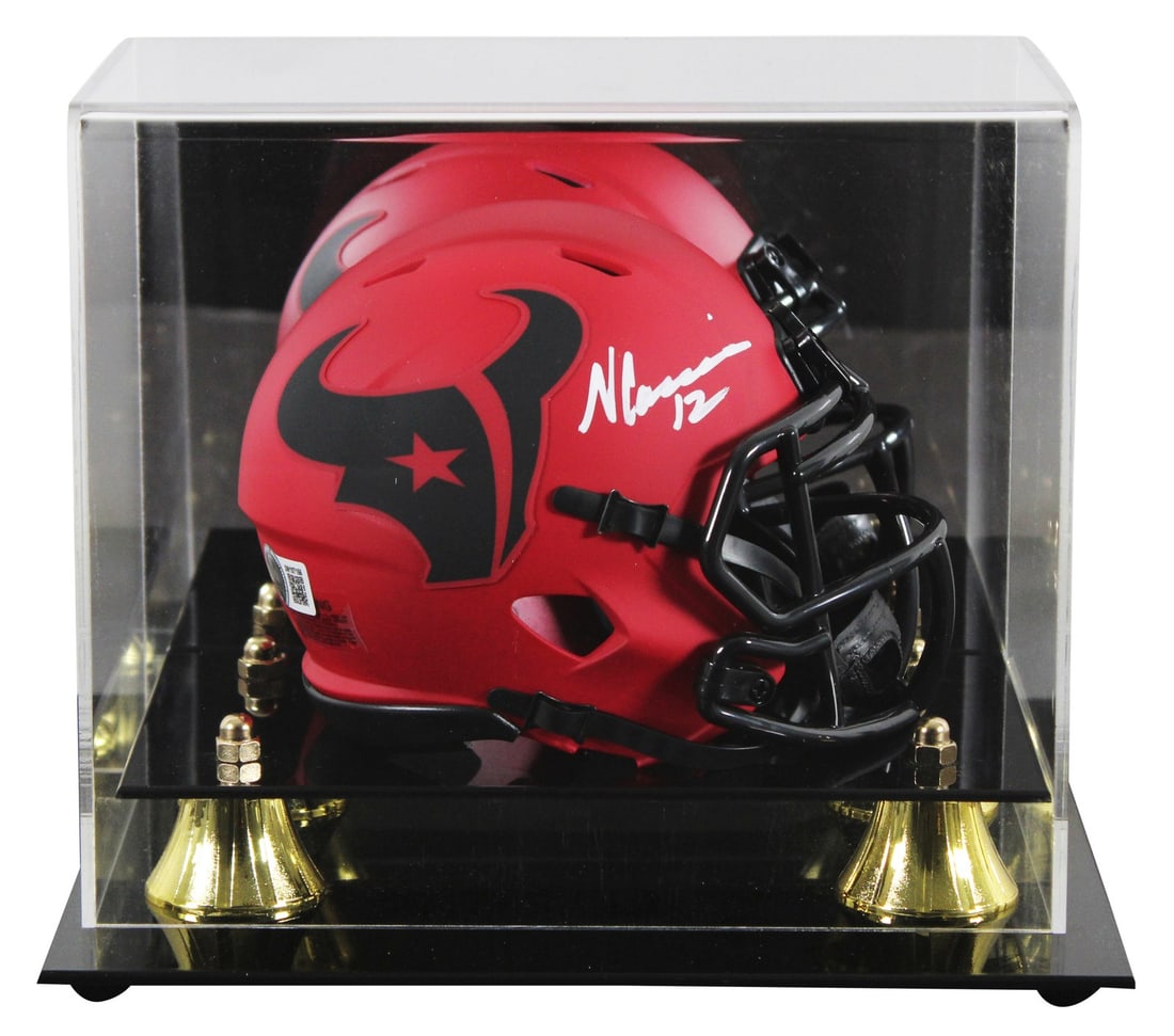 Nico Collins Signed Texans Rave Speed Mini Helmet with BAS Authentication (1 of 3)