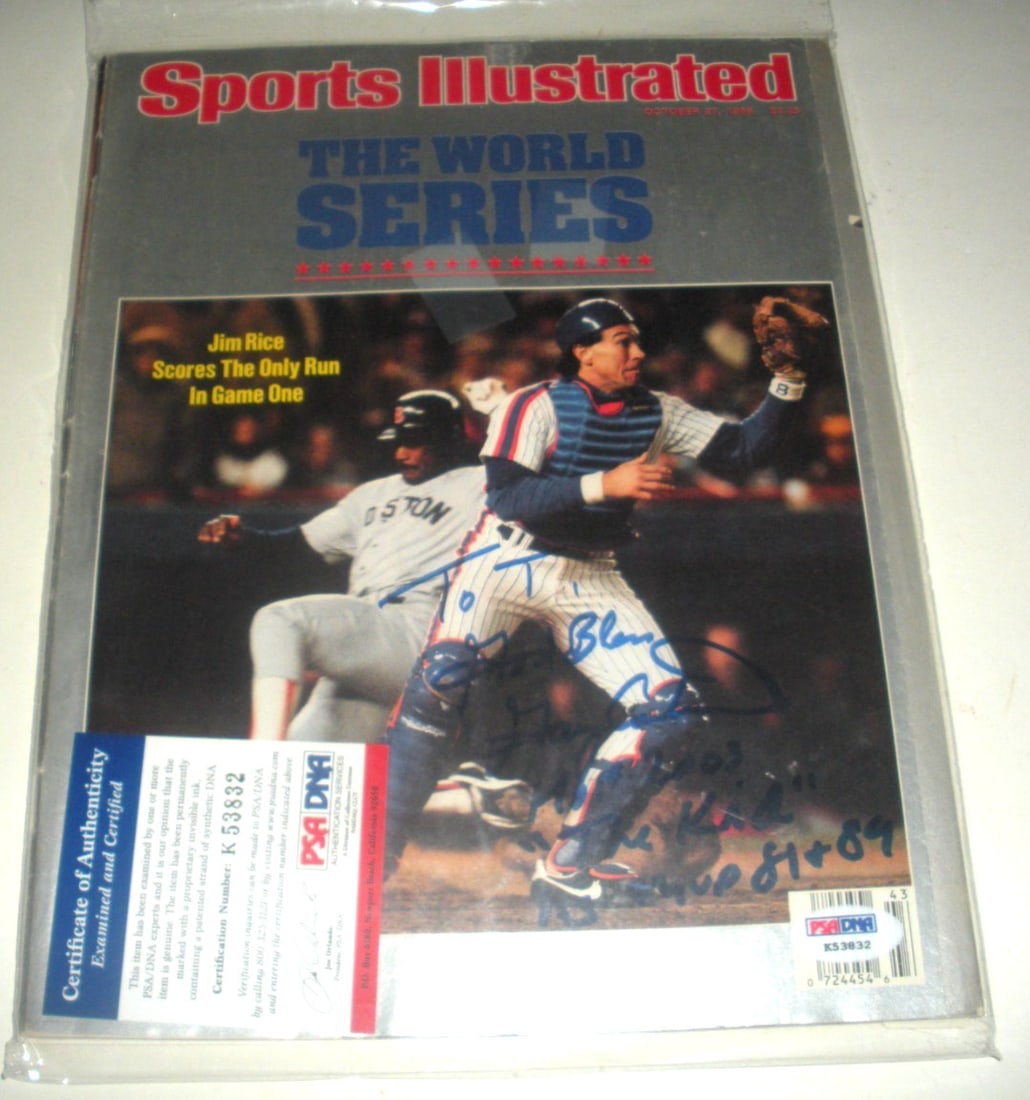 Gary Carter HOF 03,81/89 MVP Signed Sports Illustrated PSA/DNA COA (1 of 1)
