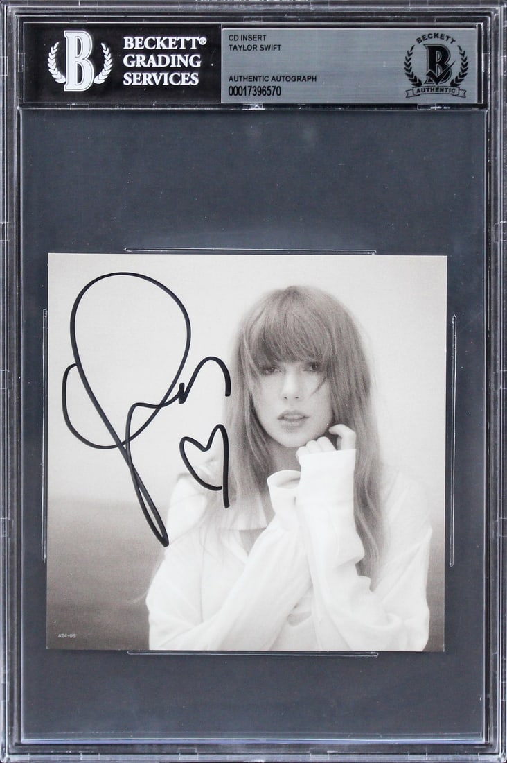 Taylor Swift Signed The Tortured Poets Department CD Insert Beckett Authenticated (1 of 2)
