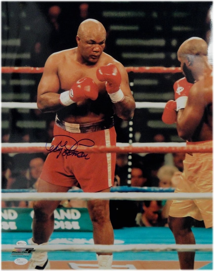 George Foreman Autographed 16X20 Boxing Photo JSA Certified (1 of 3)