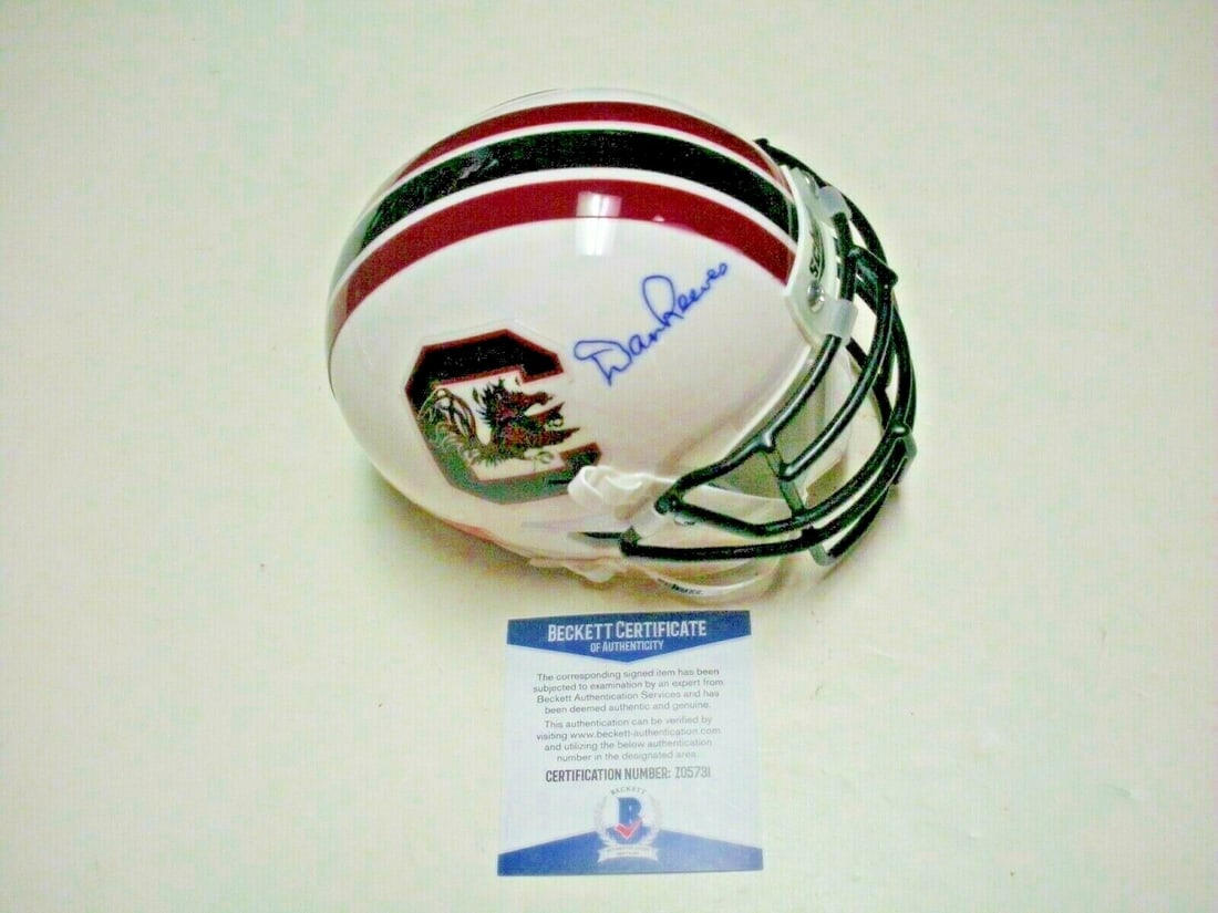 Dan Reeves Signed Authentic Riddell Mini Helmet Carolina Panthers Beckett COA: Dan Reeves Signed Authentic Riddell Mini Helmet Carolina Panthers Beckett COA This authentic mini helmet features the signature of Dan Reeves, a celebrated figure in football history. Made by Riddell,