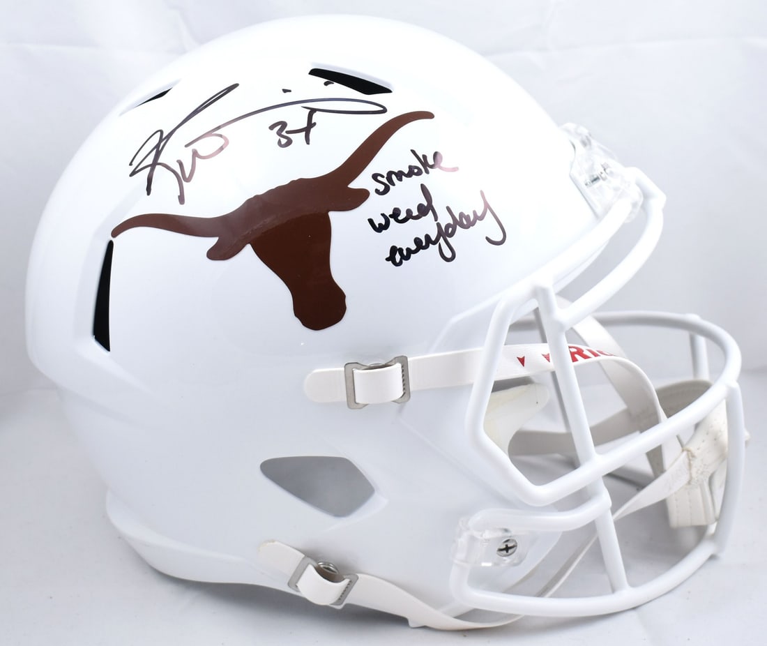 Ricky Williams Signed Texas Longhorns Full Size Speed Helmet Beckett COA: Ricky Williams Signed Texas Longhorns Full Size Speed Helmet Beckett COA This authentic Texas Longhorns full-size speed helmet is signed by the legendary player Ricky Williams, a prominent figure in f