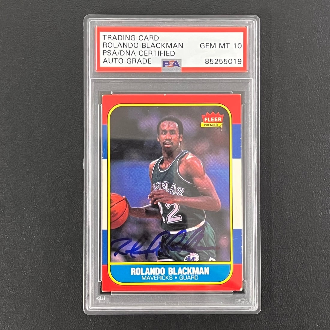 1986 Fleer #11 Rolando Blackman Signed Card PSA Authenticated Mavericks (1 of 2)