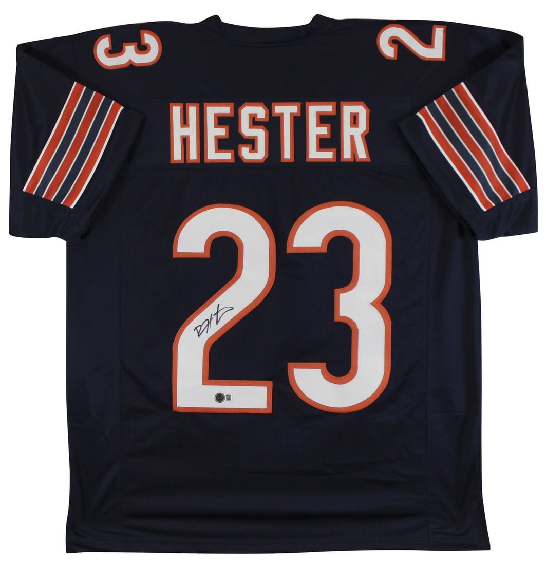 Devin Hester Signed Chicago Bears Navy Jersey BAS Authenticated (1 of 3)