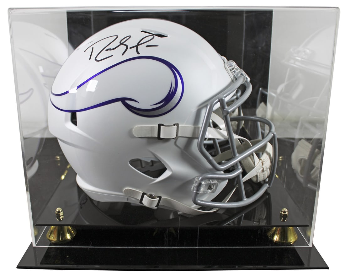 Randy Moss Signed 2024 Vikings Full Size Speed Helmet with BAS Authentication and Display Case (1 of 4)