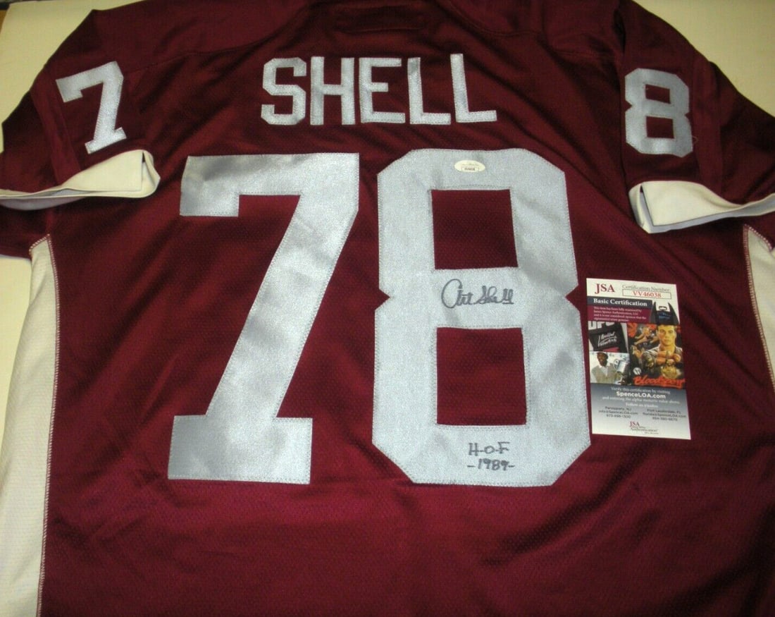 Art Shell Signed Official Nike Jersey with JSA COA: Art Shell Signed Official Nike Jersey with JSA COA This officially licensed Nike jersey features the signature of Art Shell, a notable figure in football history. The jersey is a collectible item,