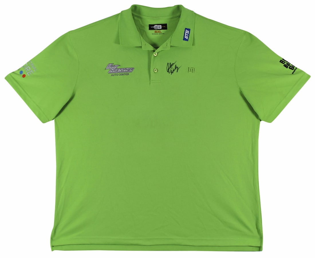 John Daly Signed Match Worn Green Loudmouth Polo Shirt BAS Authenticated (1 of 5)