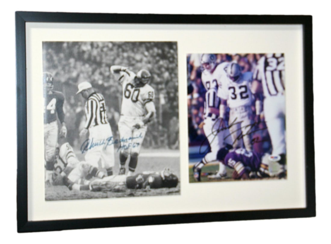 Chuck Bednarik Jack Tatum Autographed Framed Photo JSA Football Hitmen (1 of 5)