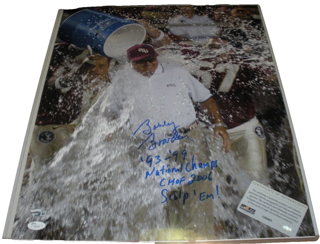 Bobby Bowden Signed 16x20 Photo Florida State Seminoles JSA/COA Inscription (1 of 1)