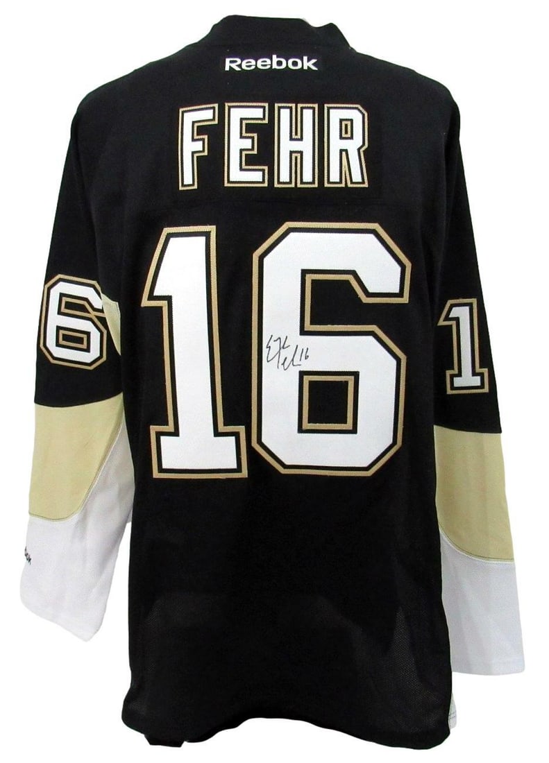 Eric Fehr Signed Pittsburgh Penguins Reebok Jersey with COA (1 of 6)