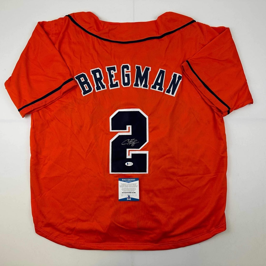Alex Bregman Signed Houston Astros Orange Jersey Beckett Authenticated (1 of 4)