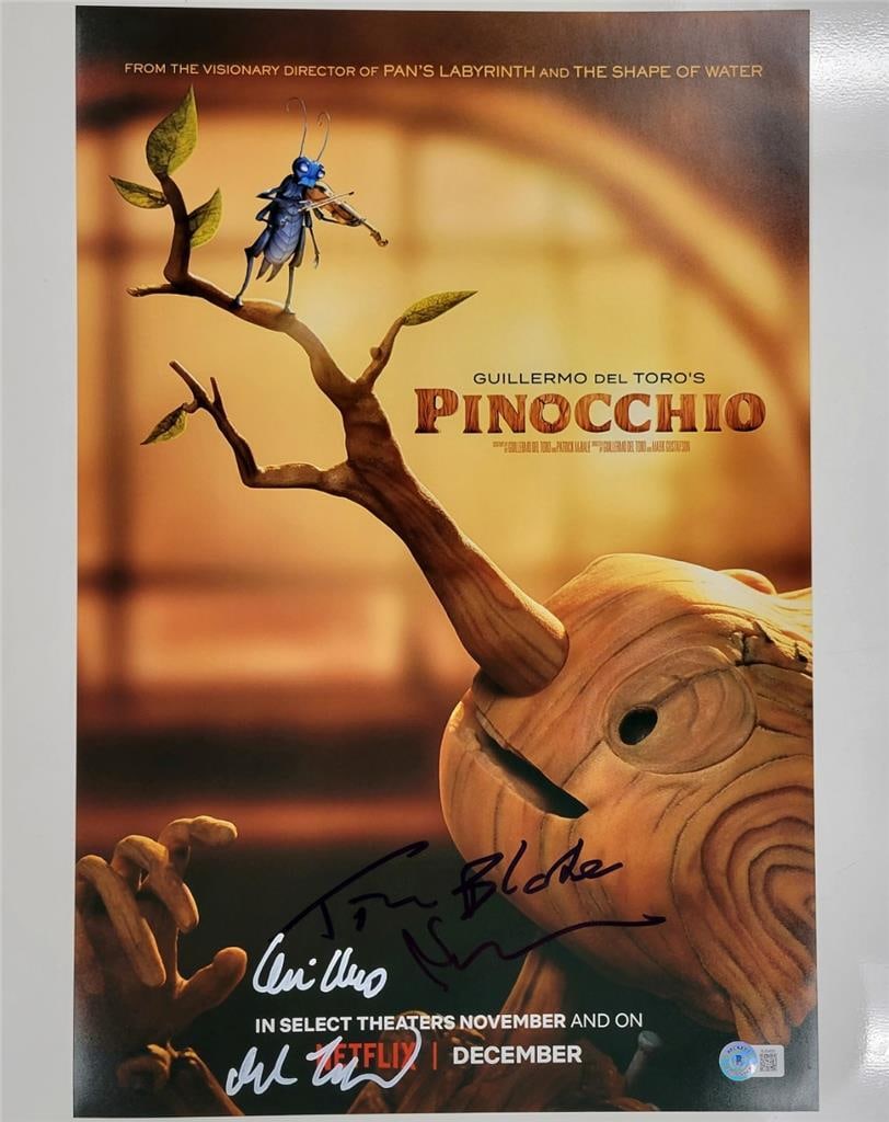 Guillermo Del Toro Signed Pinocchio 12x18 Photo BAS Authenticated (1 of 3)