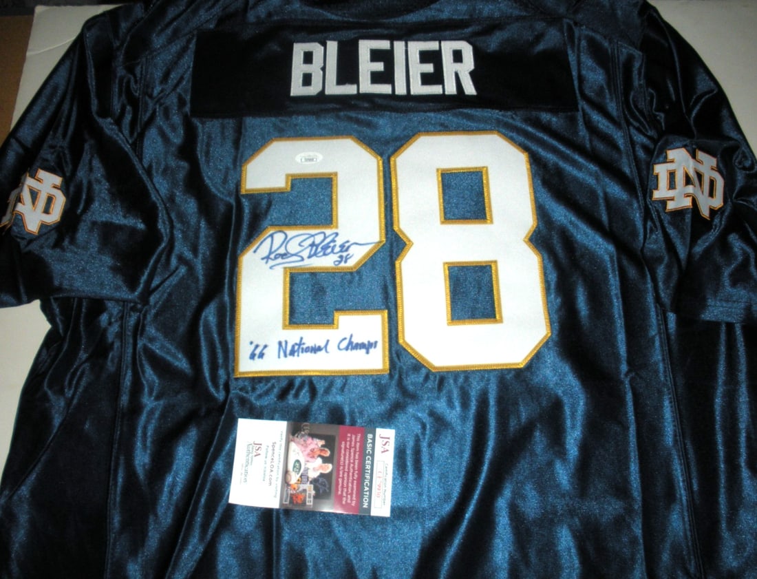 Rocky Bleier Signed Notre Dame Under Armour Jersey with JSA COA (1 of 2)