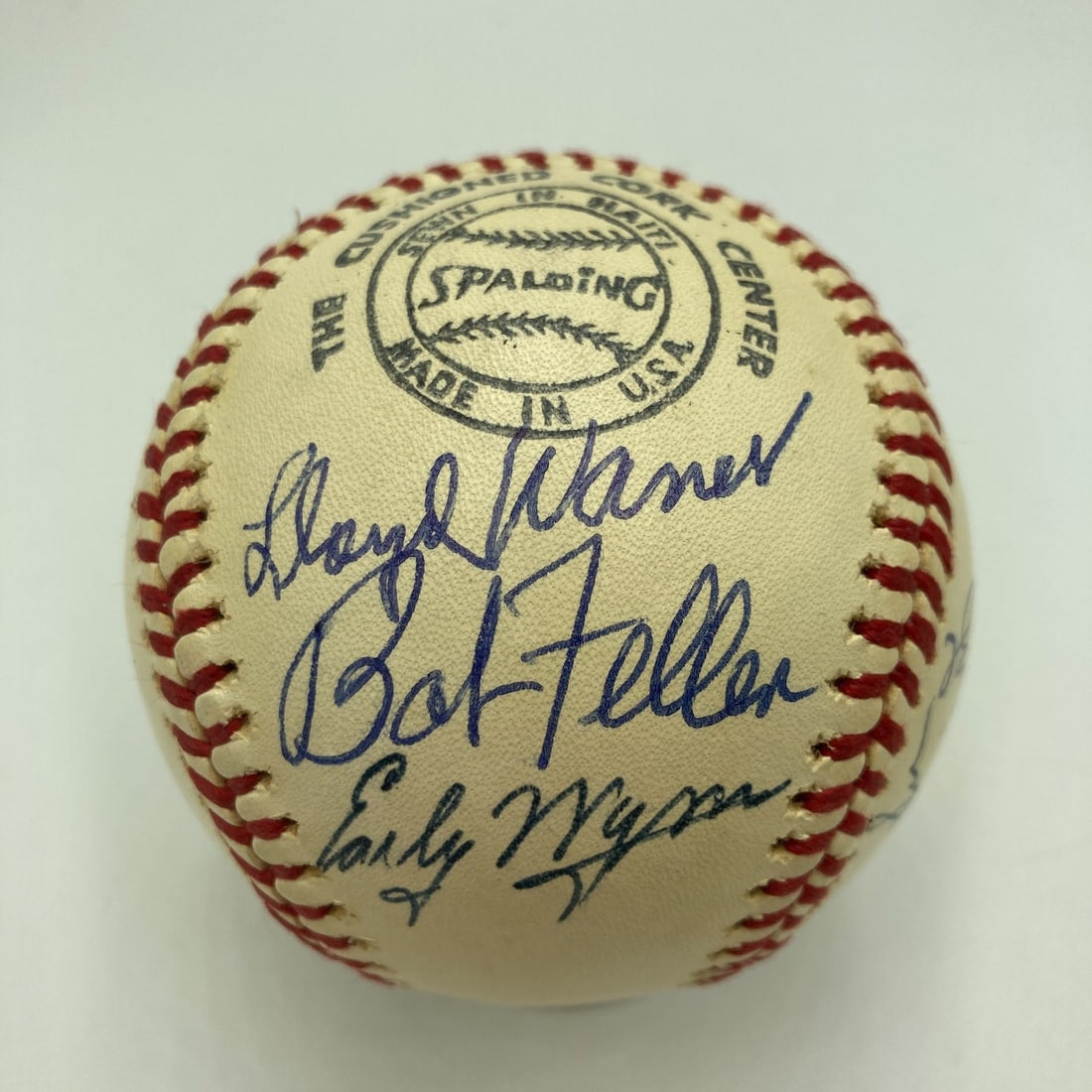 1970s Hall of Fame Multi Signed Baseball JSA COA Waner Musial Banks (1 of 9)