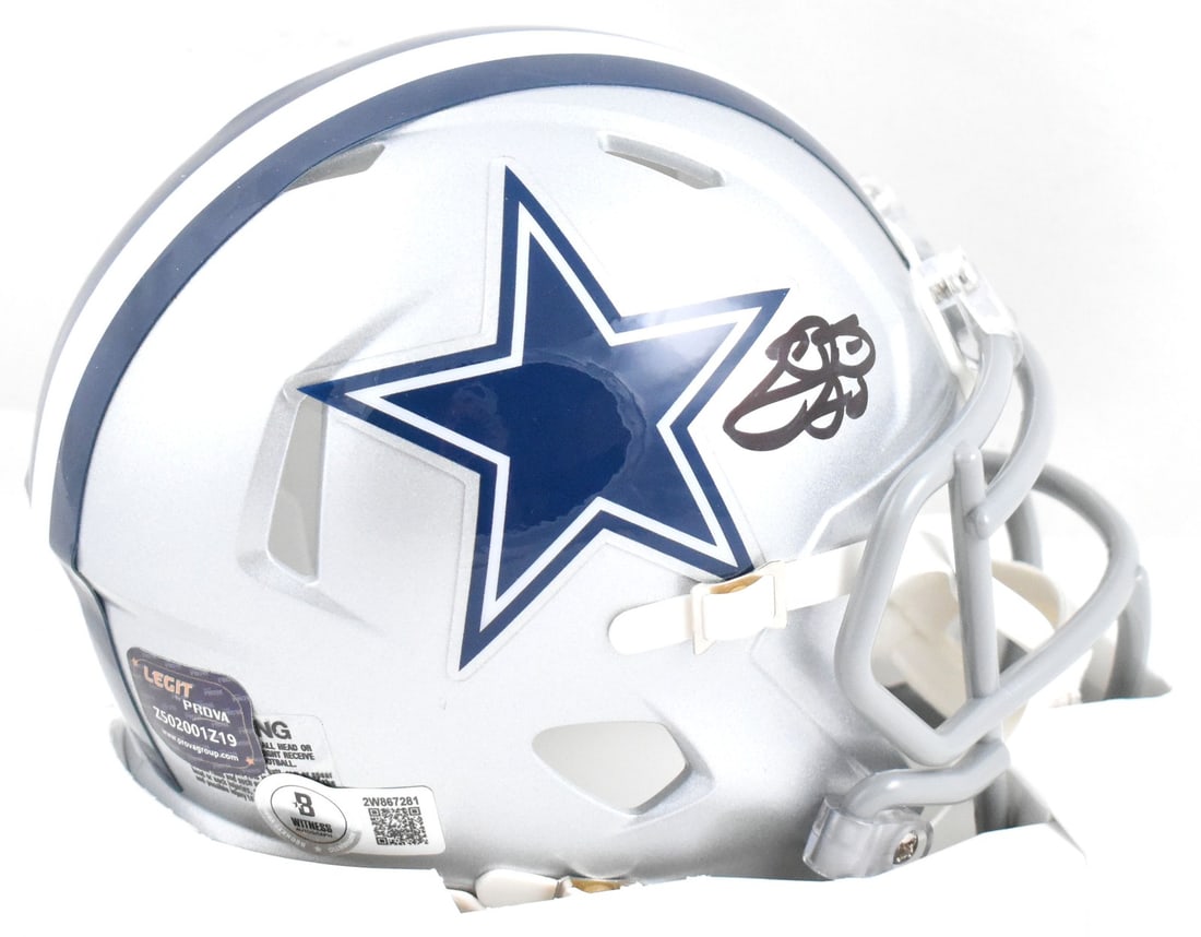 Emmitt Smith Autographed Dallas Cowboys Mini Helmet Beckett Authentication (1 of 3)