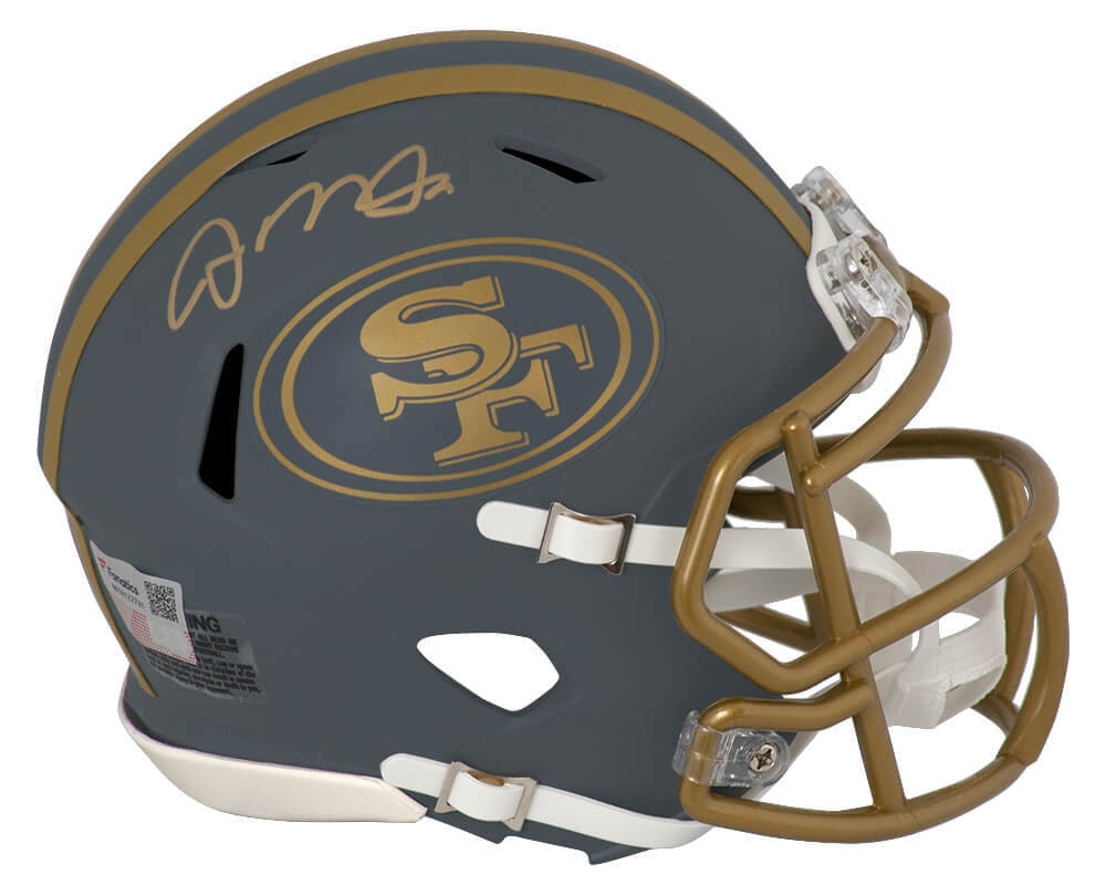Joe Montana Signed 49ers Slate Riddell Mini Helmet with Fanatics COA (1 of 1)