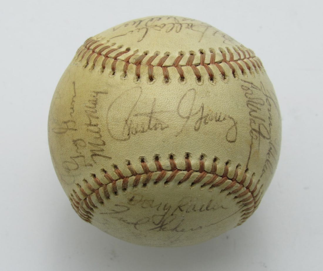 1974 Houston Astros Team Signed Baseball with 29 Autographs (1 of 9)