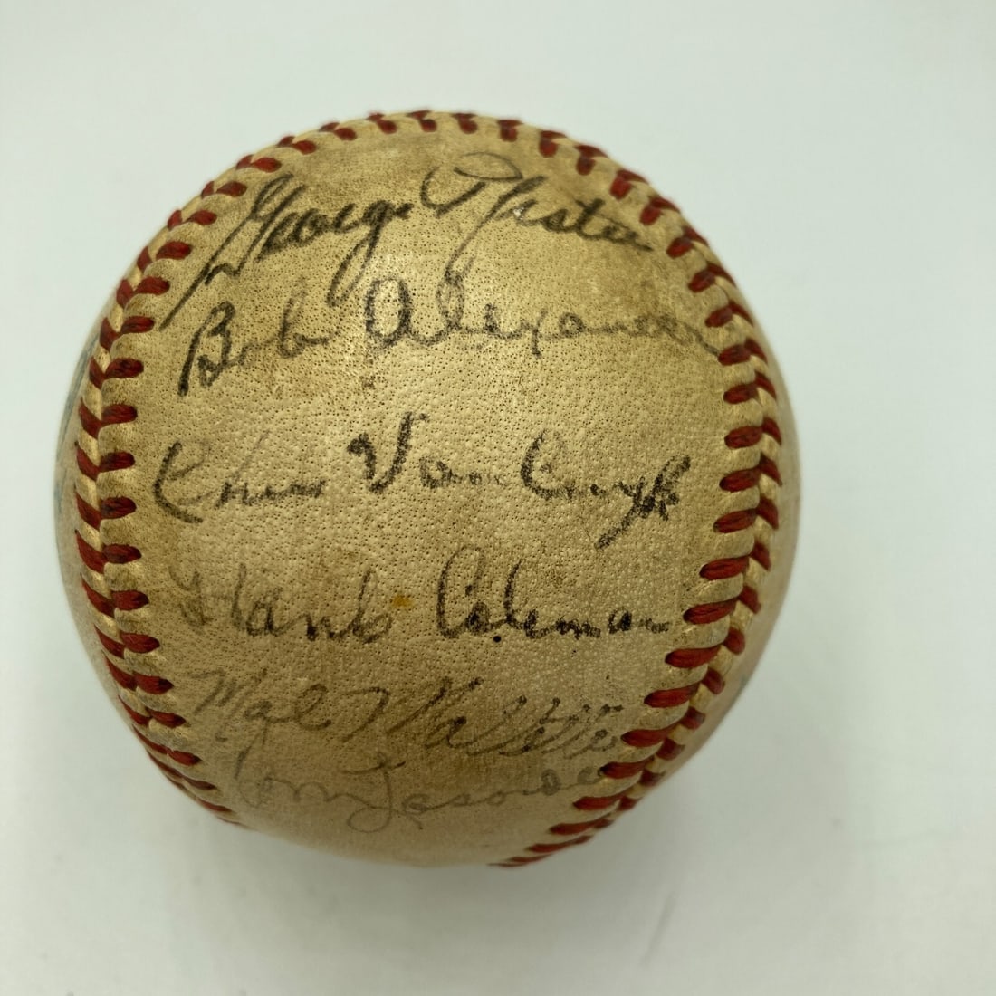 1951 Montreal Royals Dodgers Team Signed Baseball with JSA COA (1 of 9)