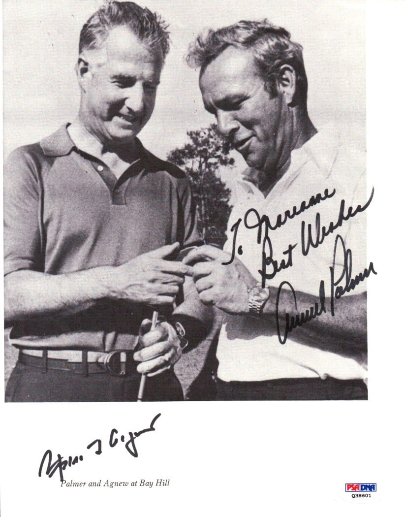 Arnold Palmer Spiro T. Agnew Signed 8x10 Photo PSA Authenticated (1 of 2)