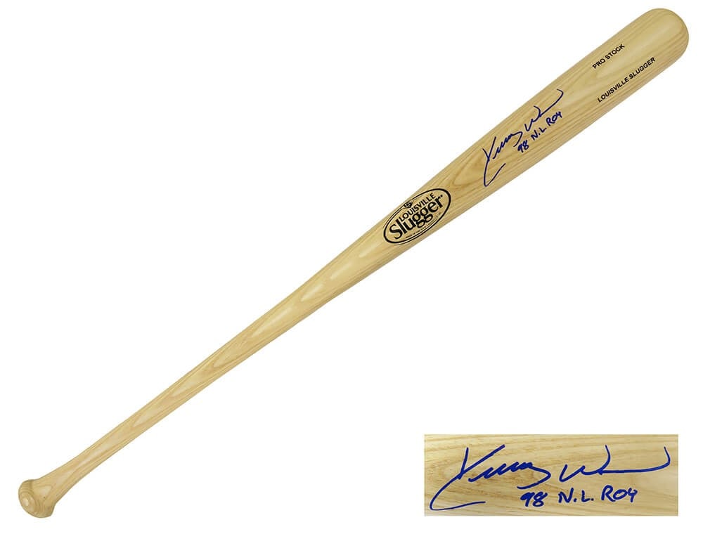 Kerry Wood Signed Louisville Slugger Baseball Bat with 98 NL ROY Inscription - SS COA (1 of 1)