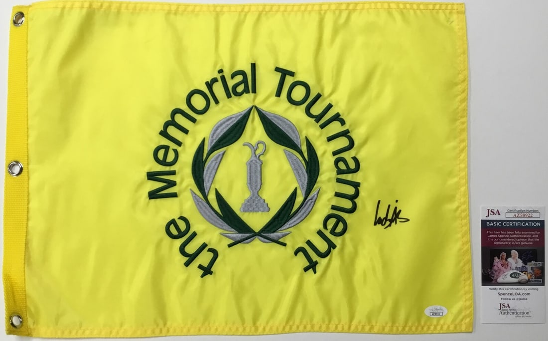 Ludvig Aberg Signed Pin Flag from The Memorial Tournament JSA Authenticated (1 of 4)