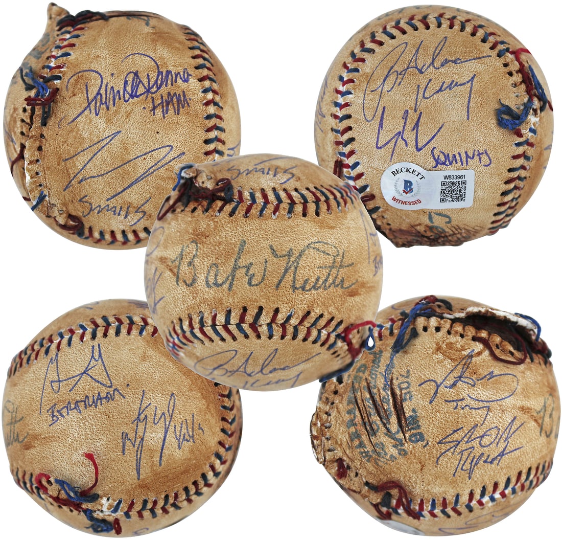 The Sandlot Signed Baseball with 8 Cast Autographs BAS Certified: The Sandlot Signed Baseball with 8 Cast Autographs BAS Certified This authentic Sandlot logo OML baseball has been personally signed by the iconic cast members, including Tom Guiry, Chauncey Leopardi,
