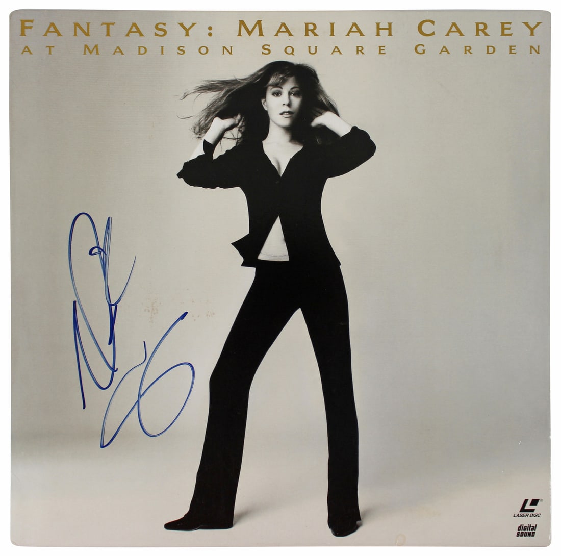 Mariah Carey Signed Fantasy Laserdisc Cover BAS AA49894: Mariah Carey Signed Fantasy Laserdisc Cover BAS AA49894 This original Madison Square Garden laserdisc cover features a striking autographed image of Mariah Carey from her iconic performance. Personall