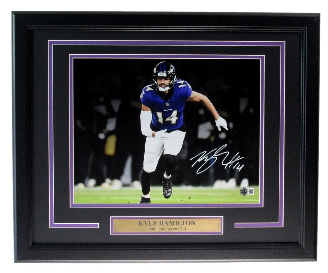 Kyle Hamilton Signed 11x14 Framed Photo Baltimore Ravens JSA Authenticated (1 of 4)