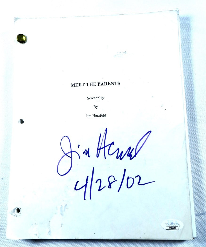 Jim Herzfeld Signed Meet the Parents Script JSA Authenticated (1 of 3)