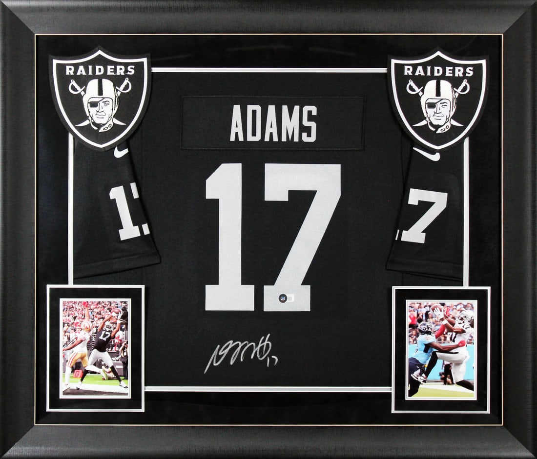 Davante Adams Signed Black Nike Framed Jersey Las Vegas Raiders BAS Witnessed (1 of 1)