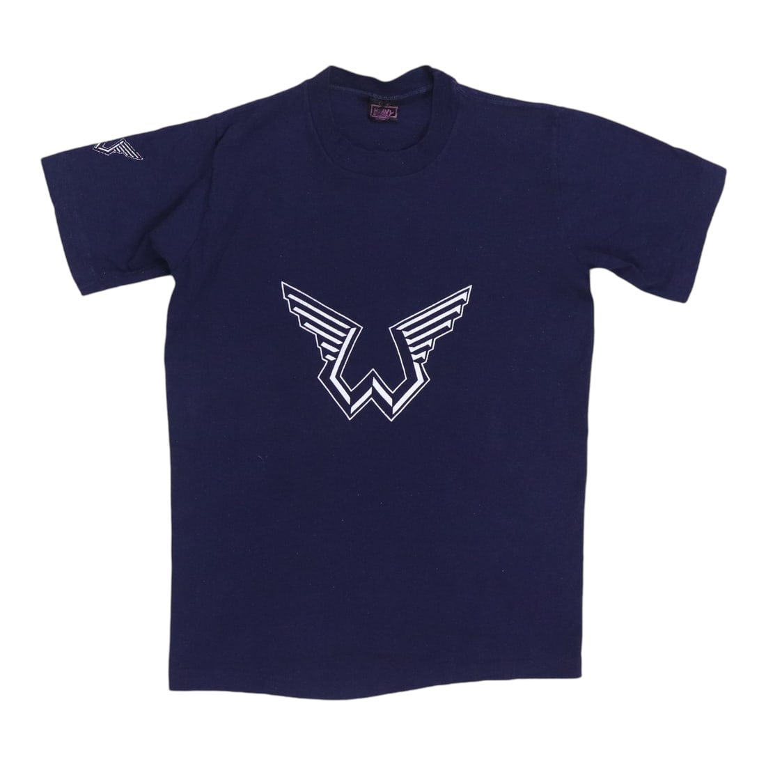 Vintage 1976 Wings Over America Concert Promo Blue Cotton Shirt: Vintage 1976 Wings Over America Concert Promo Blue Cotton Shirt This is an original vintage 1976 Wings Over America Capitol Records promotional shirt, featuring graphics on both the front and back. Ma