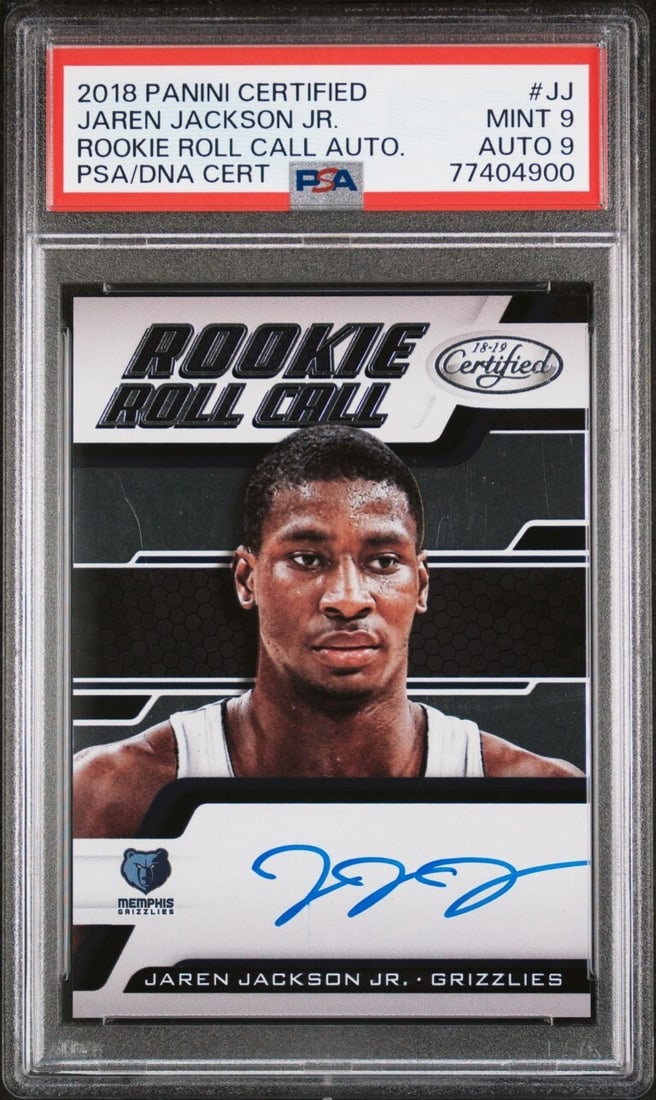 Jaren Jackson Jr 2018 Certified Rookie Autograph PSA 9 RRC-JJ (1 of 2)