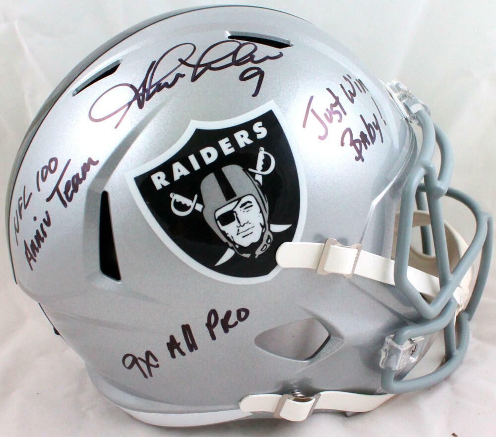 Shane Lechler Autographed Raiders Full Size Helmet with 3 Inscriptions Beckett (1 of 10)