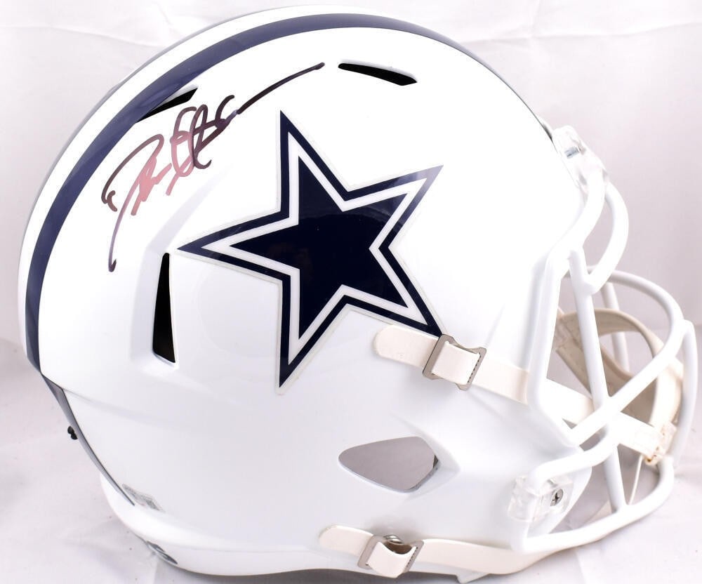 Deion Sanders Signed Dallas Cowboys Full Size Helmet Beckett Authenticated: Deion Sanders Signed Dallas Cowboys Full Size Helmet Beckett Authenticated This original Dallas Cowboys full-size alternate speed helmet is autographed by the legendary player Deion Sanders. The helme