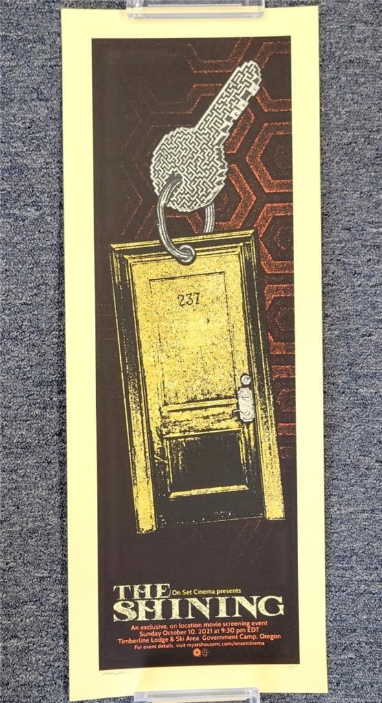 The Shining Lithograph Art Print by Chris Garofalo LE #/175: The Shining Lithograph Art Print by Chris Garofalo LE #/175 This striking lithograph print features iconic imagery from the classic film 'The Shining,' created by Chris Garofalo. As a limited edition