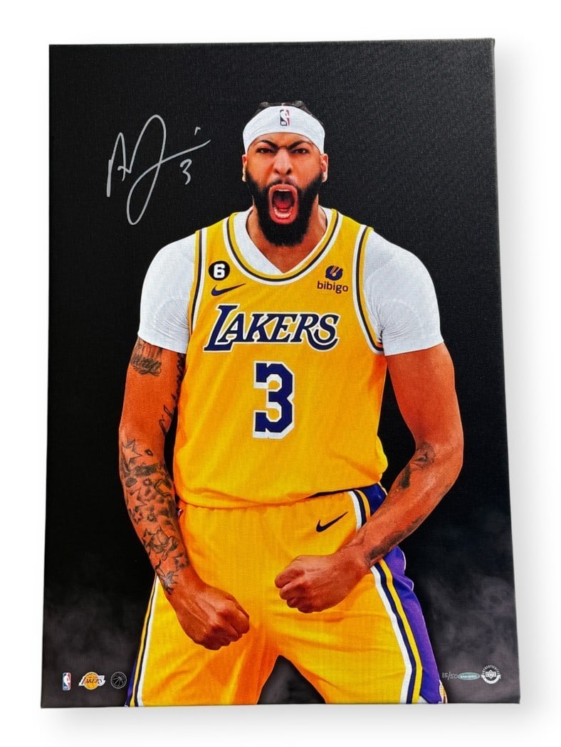 Anthony Davis Autographed 20x30 Canvas Limited Edition UDA Lakers (1 of 3)