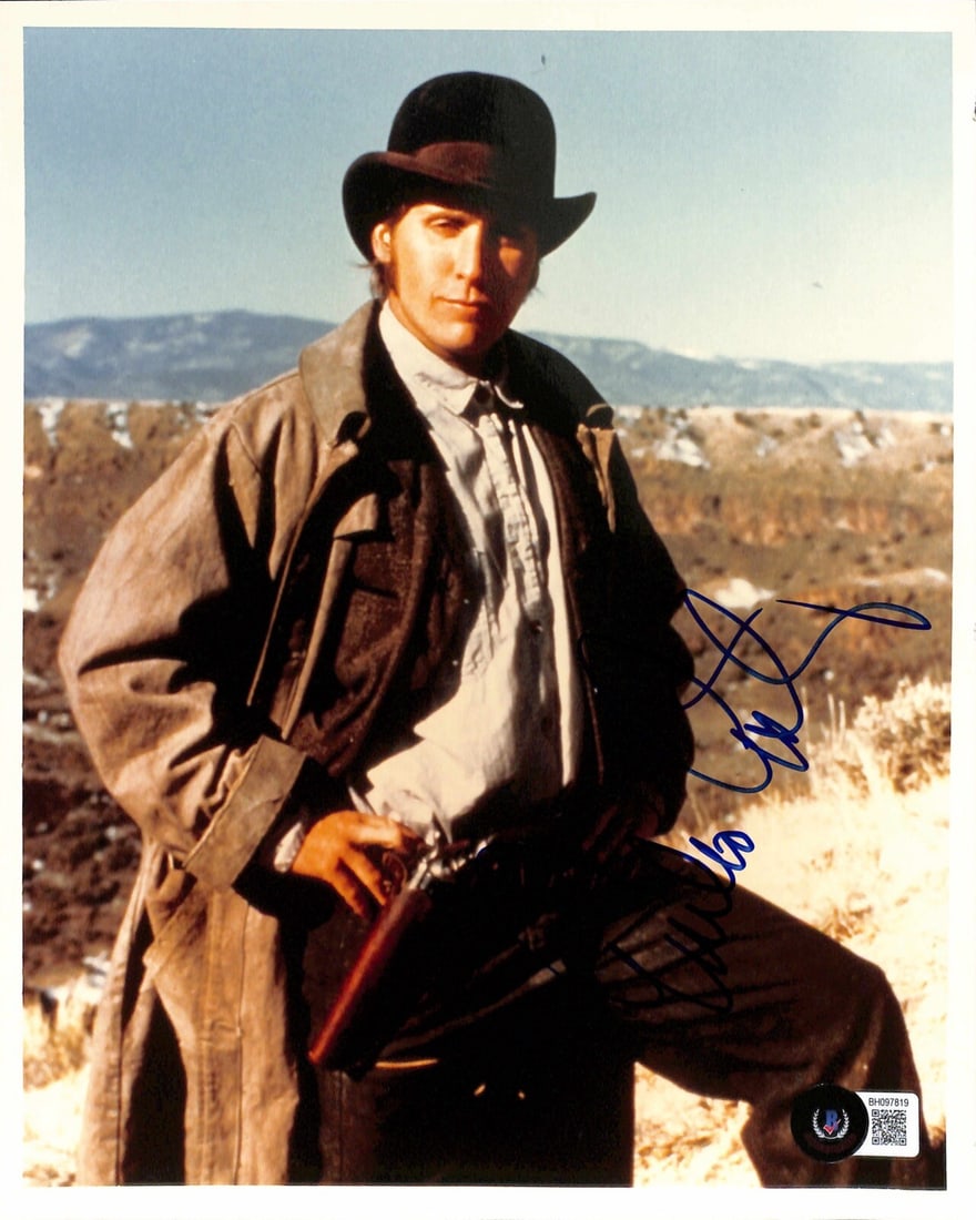 Emilio Estevez Signed 8x10 Photo Billy The Kid Young Guns Beckett: Emilio Estevez Signed 8x10 Photo Billy The Kid Young Guns Beckett This is an autographed 8x10 photograph of Emilio Estevez as "Billy The Kid" from the movie Young Guns. The signature is in blue perman
