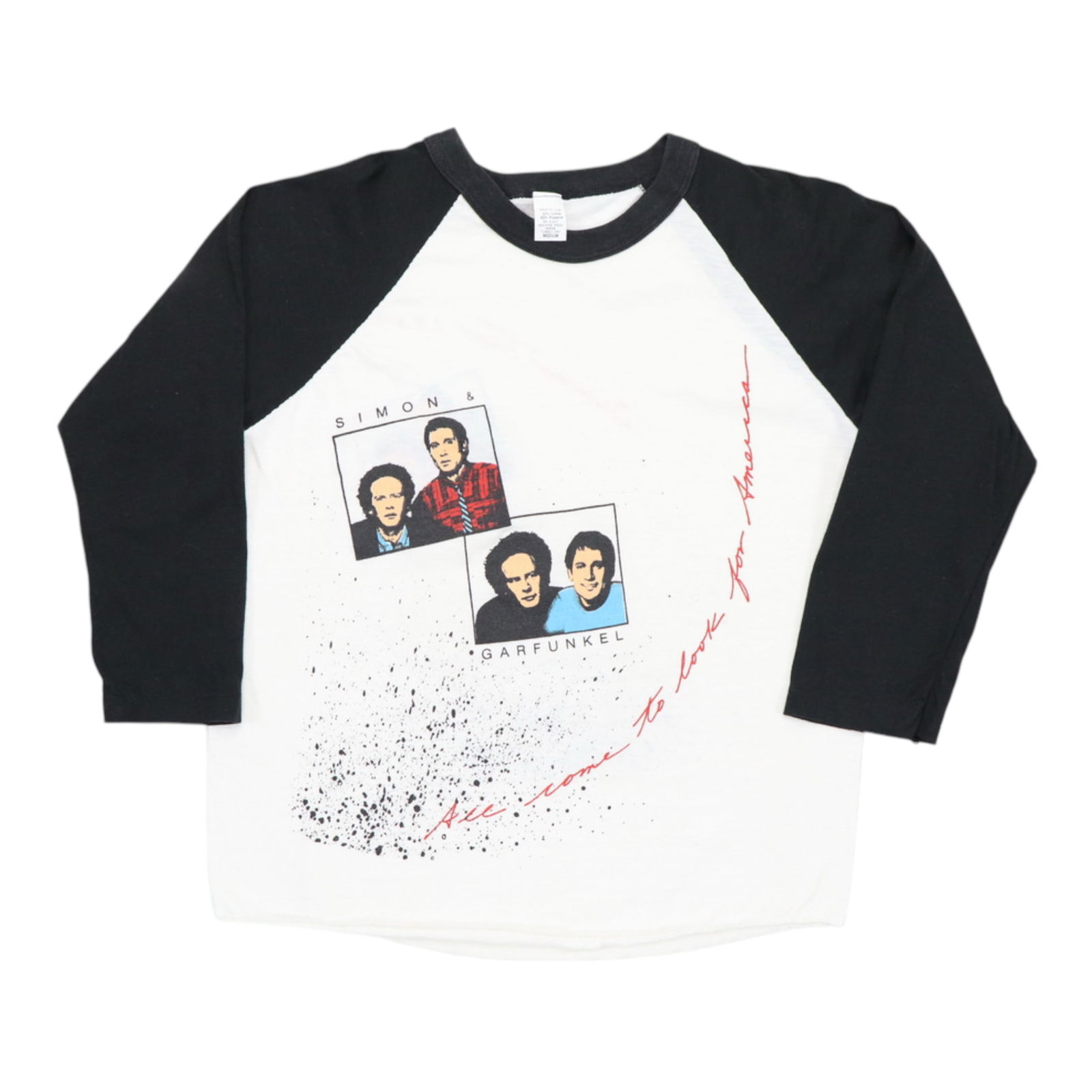 Vintage 1983 Simon and Garfunkel Concert Jersey Poly Cotton Shirt: Vintage 1983 Simon and Garfunkel Concert Jersey Poly Cotton Shirt This is an original vintage 1983 Simon and Garfunkel Tour jersey shirt, featuring both front and back graphics. It is not a modern rep