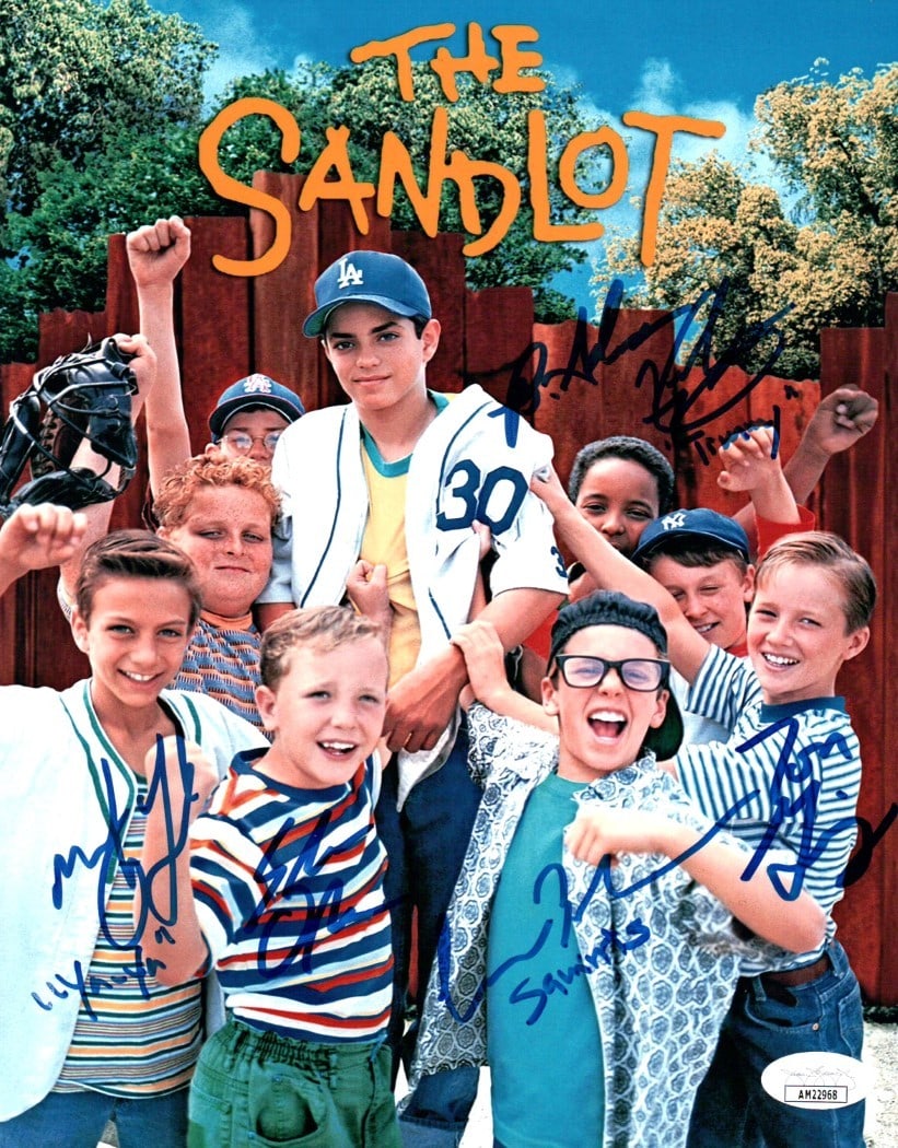 The Sandlot 8x10 Multi Signed Photo 6 Actors JSA Authenticated (1 of 2)