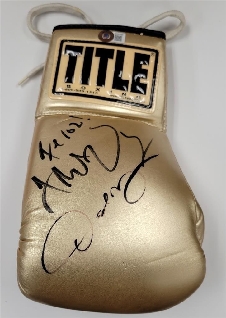 Oscar De La Hoya Fernando Vargas Signed Boxing Glove Beckett Authenticated (1 of 4)