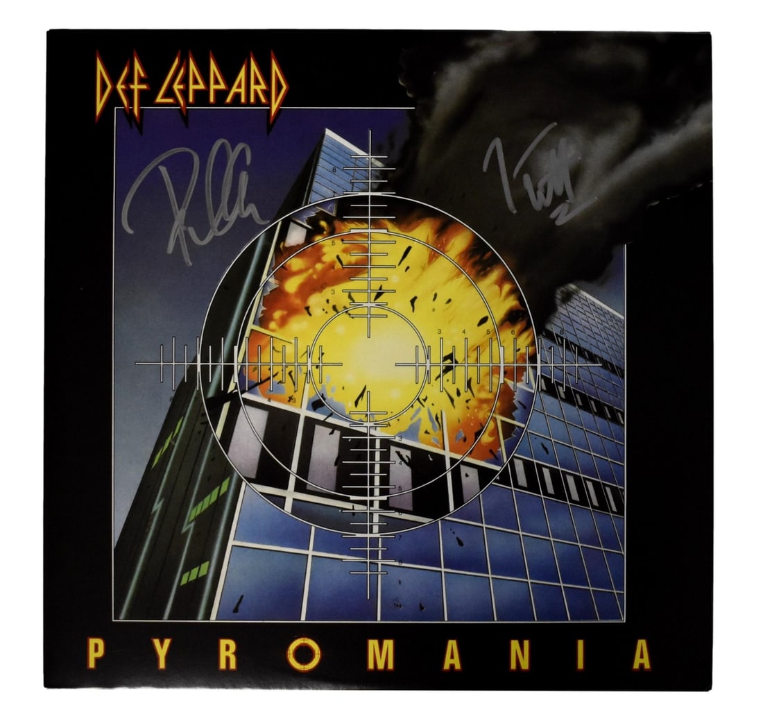 Def Leppard Dual-Signed Album Pyromania JSA Authenticated (1 of 6)