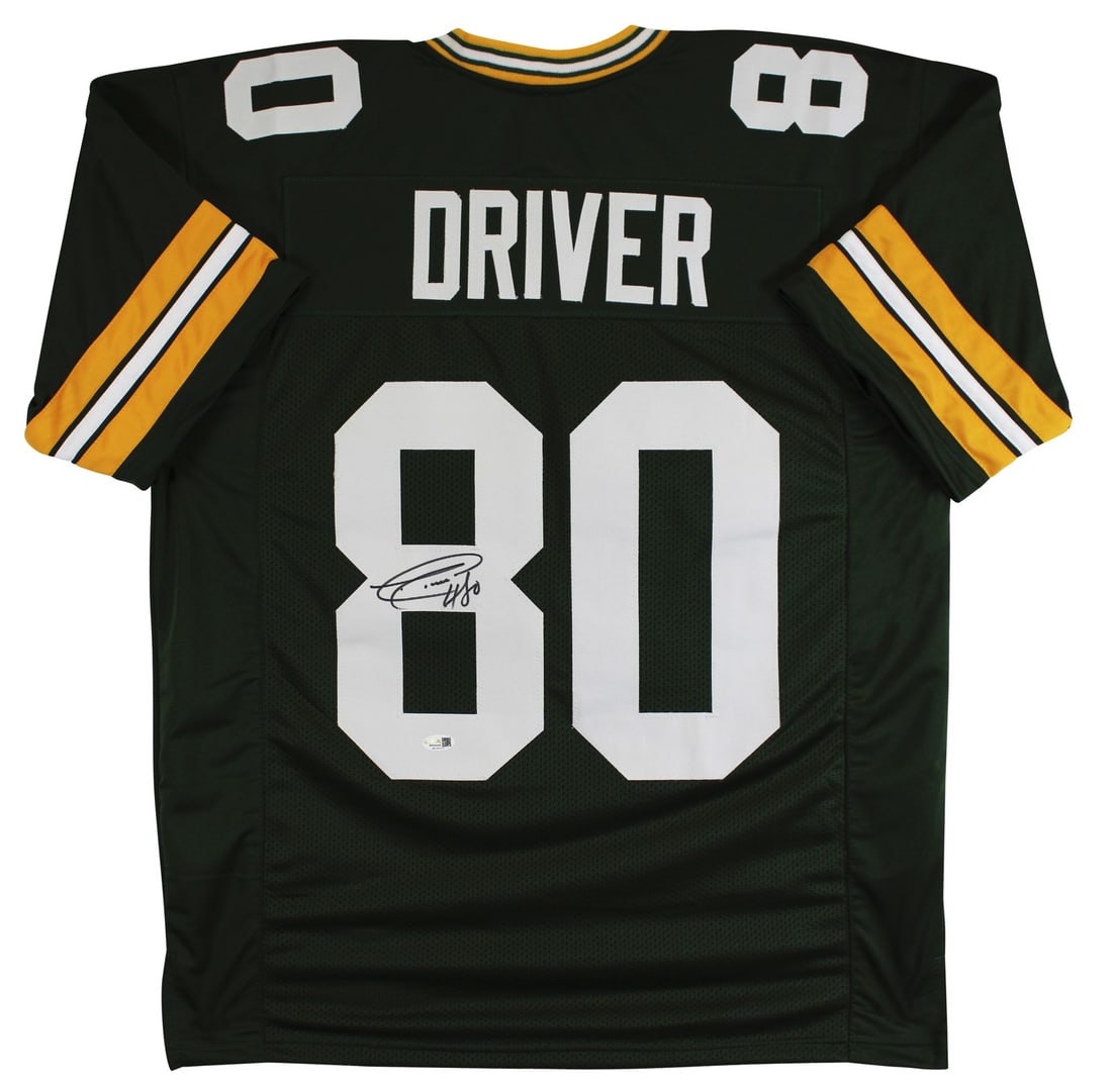 Green Bay Packers Jersey Signed by Donald Driver with JSA Witness Authentication: Green Bay Packers Jersey Signed by Donald Driver with JSA Witness Authentication This Green Bay Packers pro style jersey has been personally signed by Donald Driver. The autograph is authenticated by