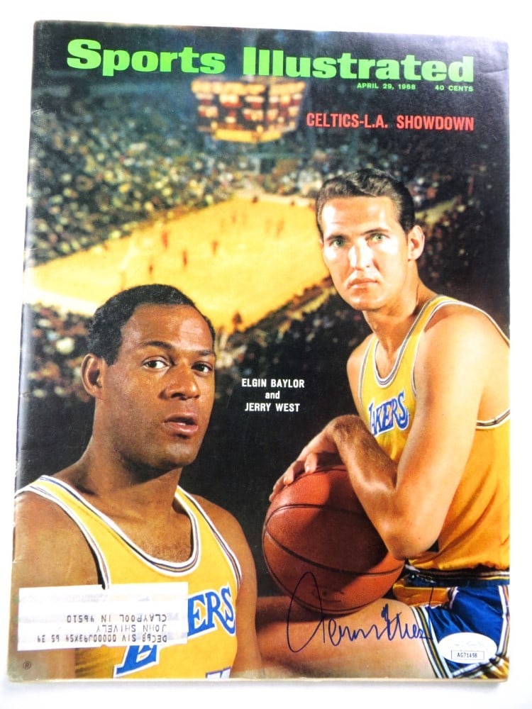 Jerry West Autographed 1968 Sports Illustrated Magazine Lakers JSA (1 of 4)