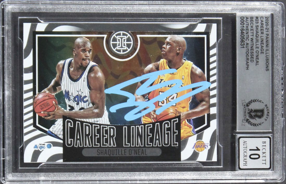 Shaquille O'Neal Signed 2020 Panini Illusions CL #23 Gem Mint 10 Beckett Authenticated (1 of 2)