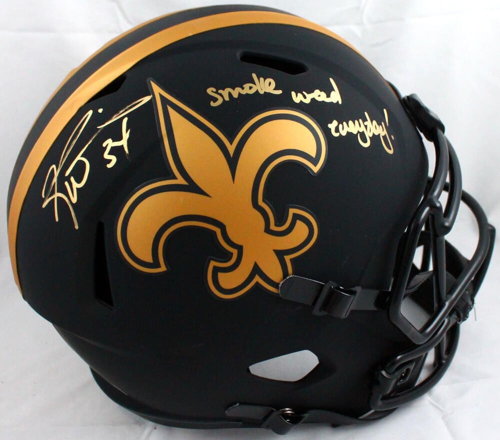 Ricky Williams New Orleans Saints Signed Eclipse Speed Helmet Beckett Authenticated: Ricky Williams New Orleans Saints Signed Eclipse Speed Helmet Beckett Authenticated This is an original full-size eclipse speed helmet signed by Ricky Williams, the former New Orleans Saints player. T
